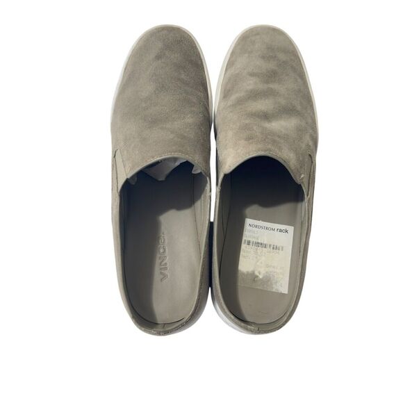 Vince Verrell Slip On Suede Sneaker Mule Size 7/37 Silver Sage (Light Olive) VGC - Picture 5 of 9